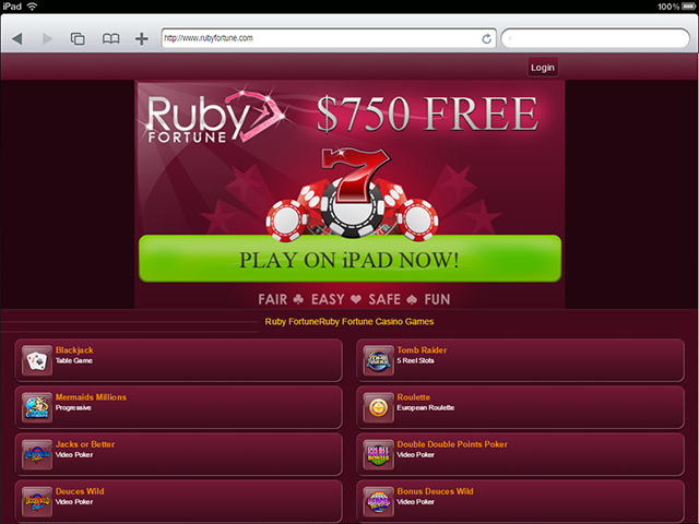 ruby fortune ipad