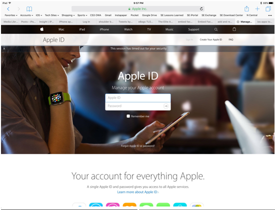 Two factor authentication in Apple devices