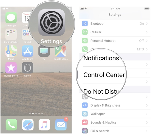 Record your game play- control center