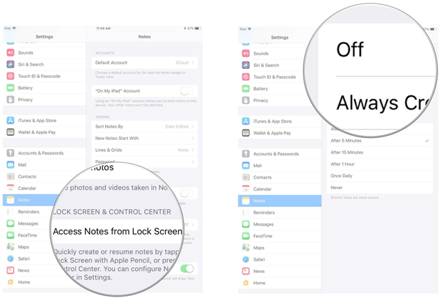 How to disable iPad Pro Notes new feature in iOS 11