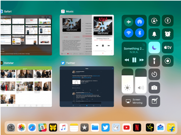 How to customize control center in iPad