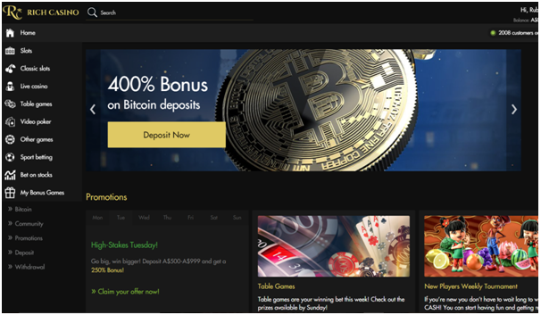 Bitcoin bonuses at online casinos