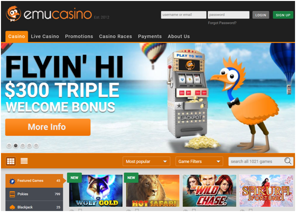 Emu Casino online to play pokies with iPad