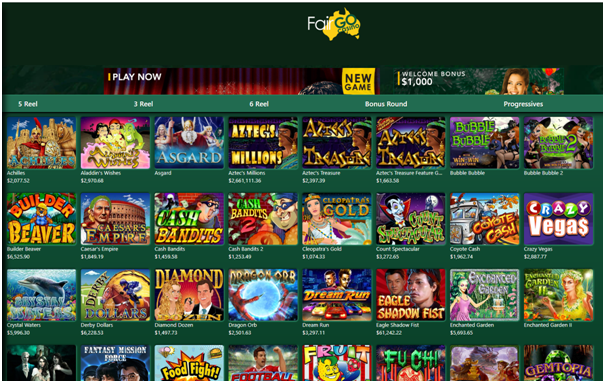 Fair Go Casino games