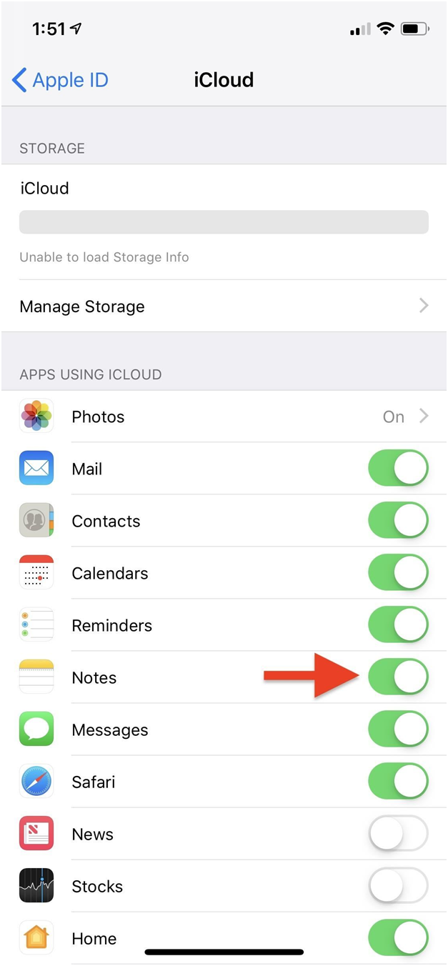 Notes and iCloud
