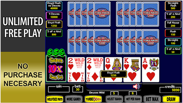 Free video poker games