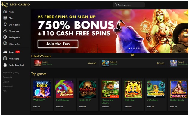 Rich casino welcome bonus for punters
