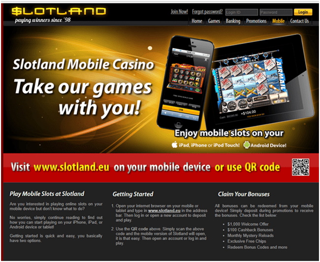 Slotland-casino-for-iPad