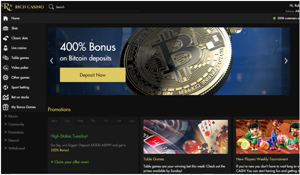 Rich Casino Bitcoin Bonus