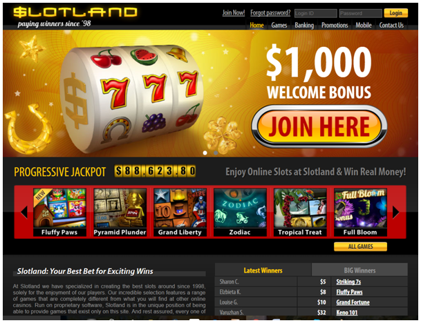 Slotland casino bonus
